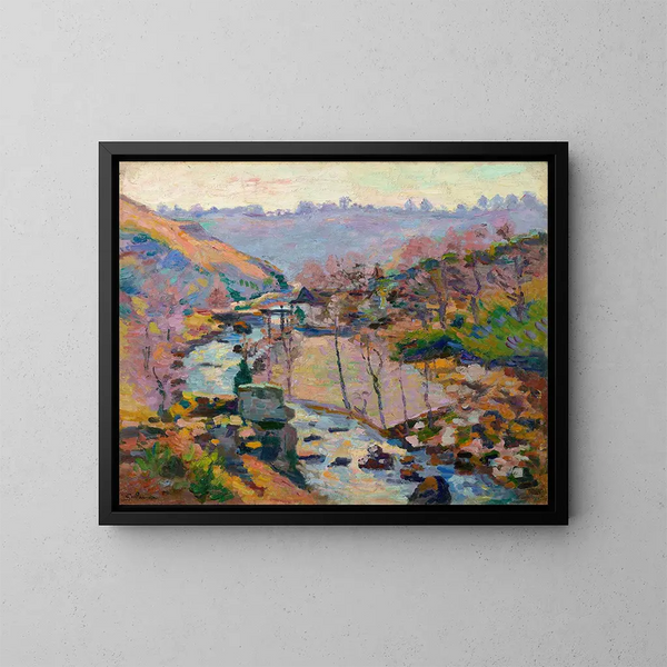 Der Abgrund des Wahnsinns in Crozant - Armand Guillaumin — gerahmtes Bild an der Wand