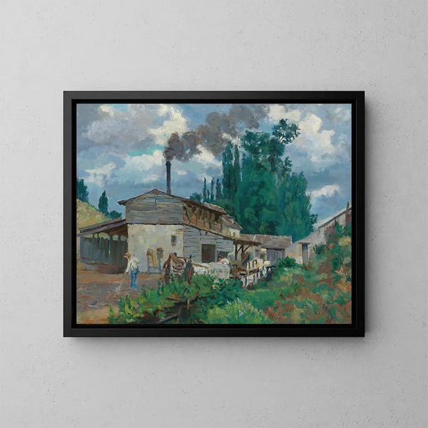 Die Ufer der Bivre - Armand Guillaumin — gerahmtes Bild an der Wand
