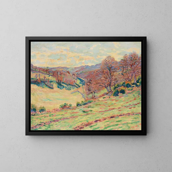 Die großen Tropfen des Abends - Armand Guillaumin — gerahmtes Bild an der Wand