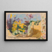 Landschaft mit Bäumen und Felsen und Farbversuche - Armand Guillaumin — gerahmtes Bild an der Wand