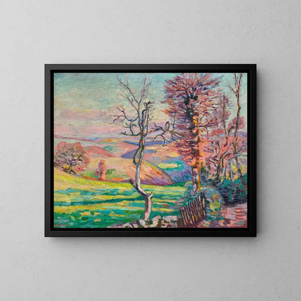 Landschaft von Crozant, Creuse - Armand Guillaumin — gerahmtes Bild an der Wand