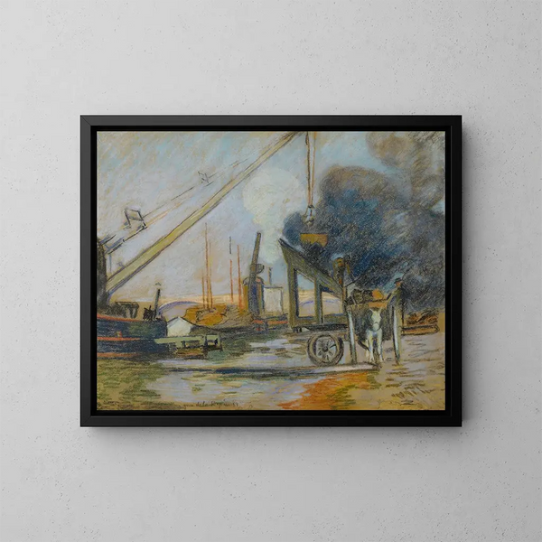 Quai de la Rape, Paris - Armand Guillaumin — gerahmtes Bild an der Wand
