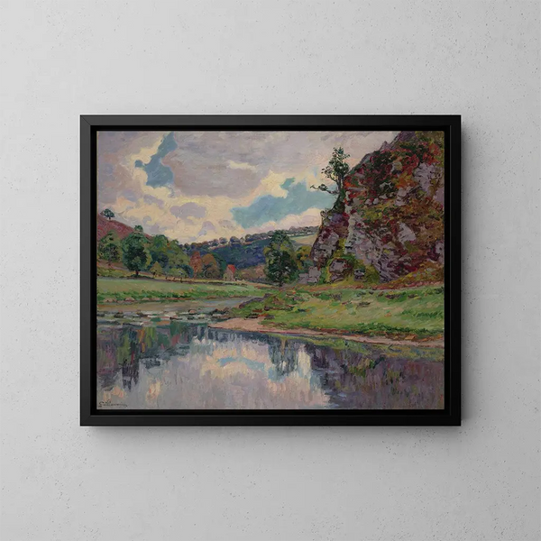 Rochers de Genetins sur Creuse - Armand Guillaumin — gerahmtes Bild an der Wand