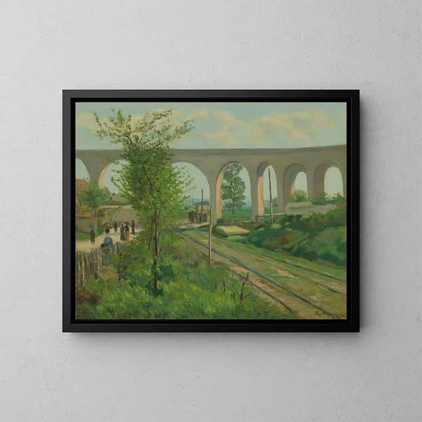 L'Arcueil-Aquädukt am Bahnübergang von Sceaux - Armand Guillaumin — gerahmtes Bild an der Wand