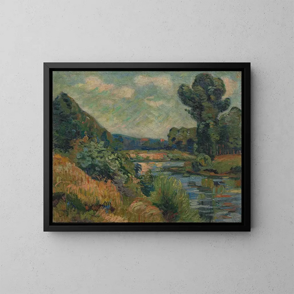 Die Ufer der Marne in Charenton - Armand Guillaumin — gerahmtes Bild an der Wand