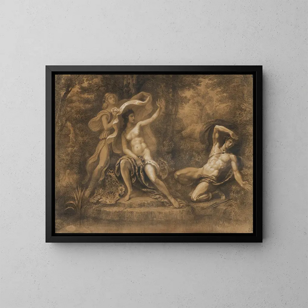 Diane und Actéon - Armand Point — gerahmtes Bild an der Wand