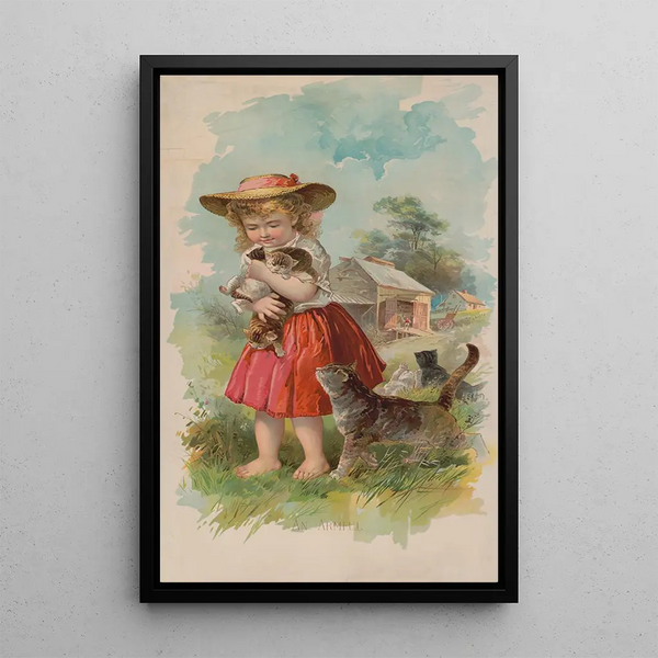 Ein Arm beladen - Armstrong & Co. Lith. — gerahmtes Bild an der Wand