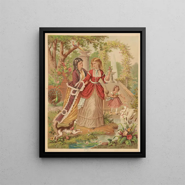 Sommer-Gemälde - Armstrong & Co. Lith. — gerahmtes Bild an der Wand
