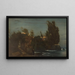 Villa de Fiesole am Meer - Arnold Böcklin — gerahmtes Bild an der Wand