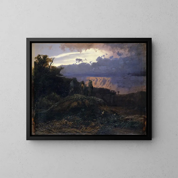 Der Dolmen - Arnold Böcklin — gerahmtes Bild an der Wand