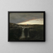 Landschaft mit Wasserfall - Arnold Böcklin — gerahmtes Bild an der Wand