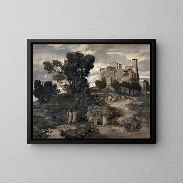 En route pour Emmaüs - Arnold Böcklin — gerahmtes Bild an der Wand