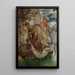 Zwei-Pan-Pêche - Arnold Böcklin — gerahmtes Bild an der Wand