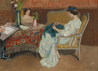 Familienszene - Arnold Borisovich Lakhovsky — Ansicht des Kunstwerks