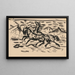 Pferde im Galopp (Konfliktfall) - Arnold Peter Weisz-Kubínčan — gerahmtes Bild an der Wand