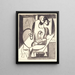 Maler und Modell Das Kreativzimmer - Arshile Gorky — gerahmtes Bild an der Wand