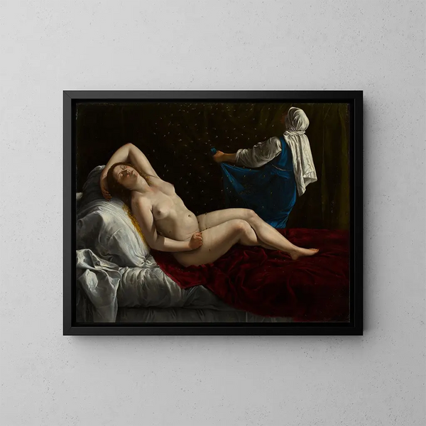 Dana - Artemisia Gentileschi — gerahmtes Bild an der Wand