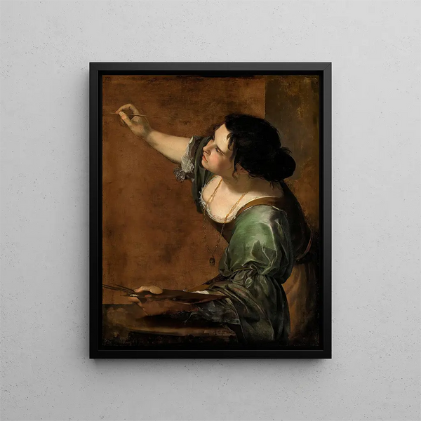 L'Autoportrait comme allégorie de la peinture - Artemisia Gentileschi — gerahmtes Bild an der Wand