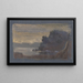 Landschaft Blau - Arthur Bowen Davies — gerahmtes Bild an der Wand