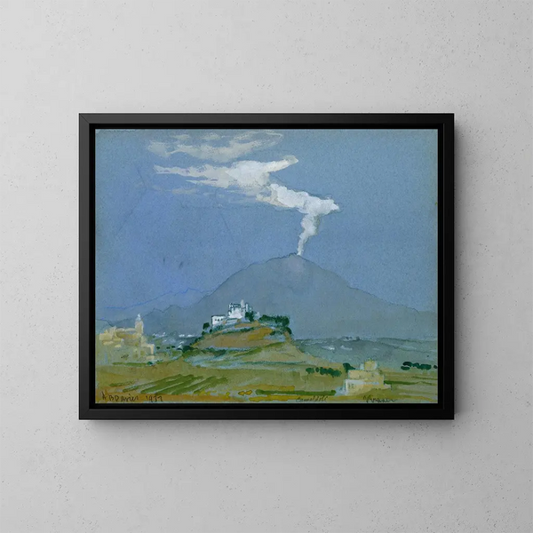 Landschaft von Camaldoli - Arthur Bowen Davies — gerahmtes Bild an der Wand