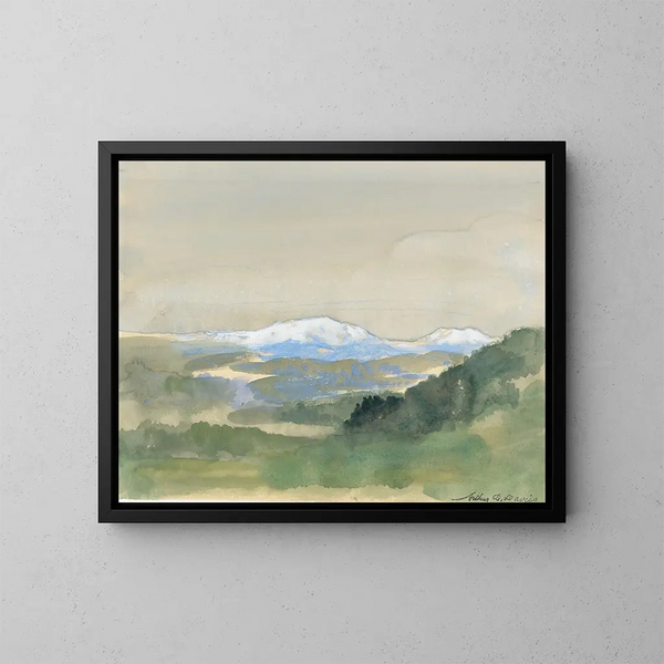 Landschaft - Arthur Bowen Davies — gerahmtes Bild an der Wand