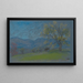 Landschaft mit gelbem Baum - Arthur Bowen Davies — gerahmtes Bild an der Wand