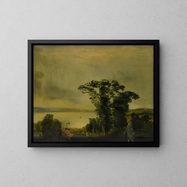 Unser Fluss Hudson - Arthur Bowen Davies — gerahmtes Bild an der Wand