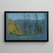 Ansicht durch die Pappeln - Arthur Bowen Davies — gerahmtes Bild an der Wand