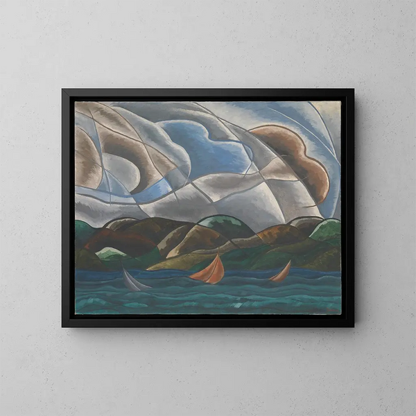 Wolken und Wasser - Arthur Dove — gerahmtes Bild an der Wand