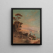 Sommertag im Golf von Neapel - Arthur Fischer — gerahmtes Bild an der Wand