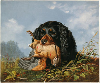 Spaniel und Birkhuhn - Arthur Fitzwilliam Tait — Ansicht des Kunstwerks