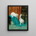 Katzen beim Spielen - Arthur Heyer — gerahmtes Bild an der Wand