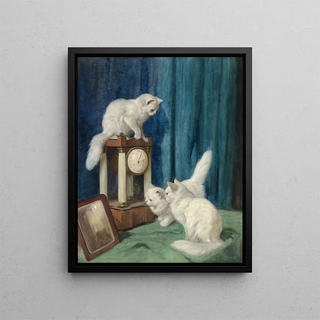 Arthur Heyer - Drei neugierige Katzen.webp