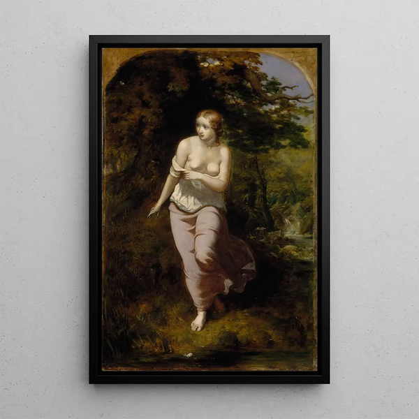 Reproduktion des Gemäldes Musidora beim Baden - Arthur Hughes