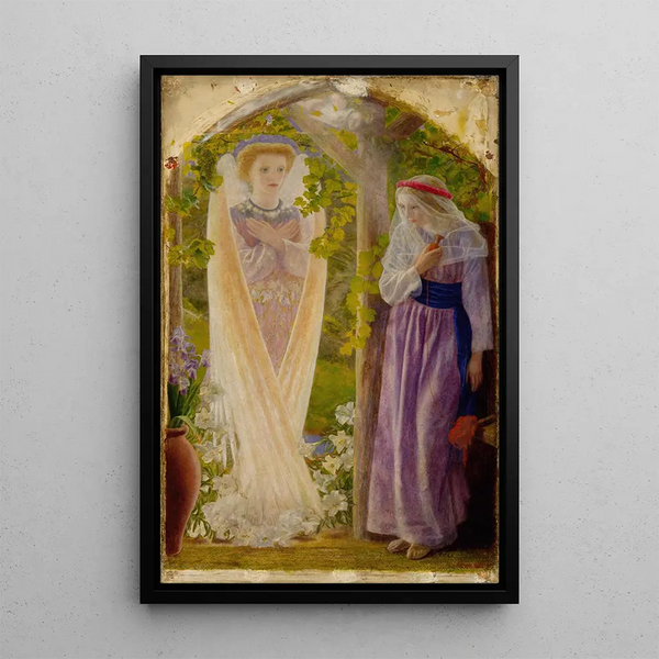 L'Annonciation - Arthur Hughes — gerahmtes Bild an der Wand