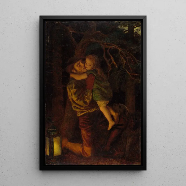 L'enfant perdu - Arthur Hughes — gerahmtes Bild an der Wand