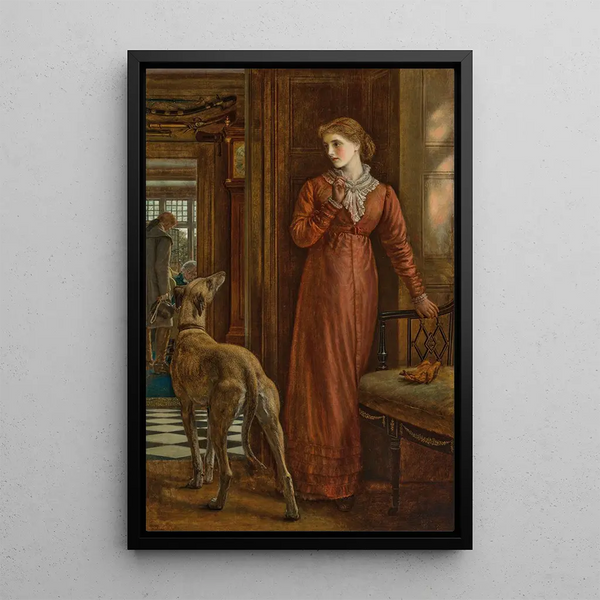 Unsicherheit - Arthur Hughes — gerahmtes Bild an der Wand