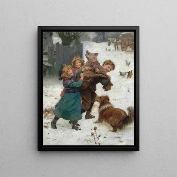 Tiens-toi bien - Arthur John Elsley — gerahmtes Bild an der Wand