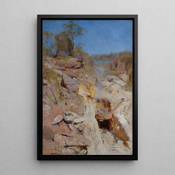 Reproduktion des Gemäldes Feux allumés - Arthur Streeton