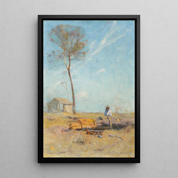 Reproduktion des Gemäldes La cabane du sélectionneur - Arthur Streeton