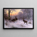 Wildtiere im Winterwald - Arthur Thiele — gerahmtes Bild an der Wand