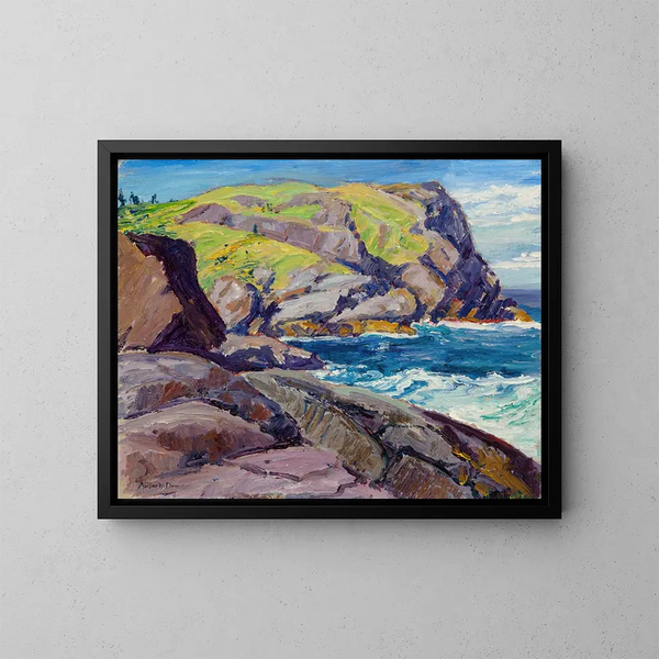 Ein Vorsprung im Maine - Arthur Wesley Dow — gerahmtes Bild an der Wand