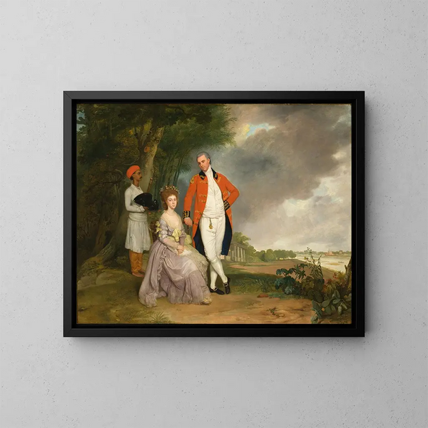 Le Honorable William Monson et sa femme Ann Debonnaire - Arthur William Devis — gerahmtes Bild an der Wand