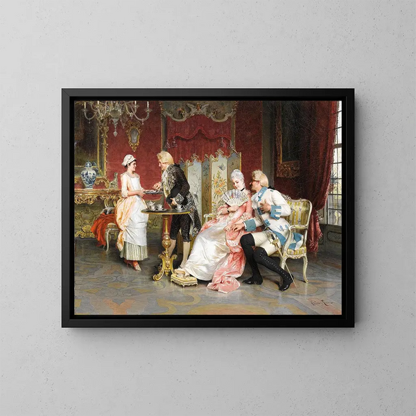 Nachmittagstee - Arturo Ricci — gerahmtes Bild an der Wand