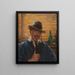Selbstporträt - Arvid Frederick Nyholm — gerahmtes Bild an der Wand