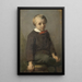 Portrait eines Jungen - August Allebé — gerahmtes Bild an der Wand