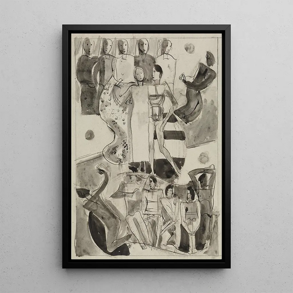 Hochzeitspaar - August Babberger — gerahmtes Bild an der Wand