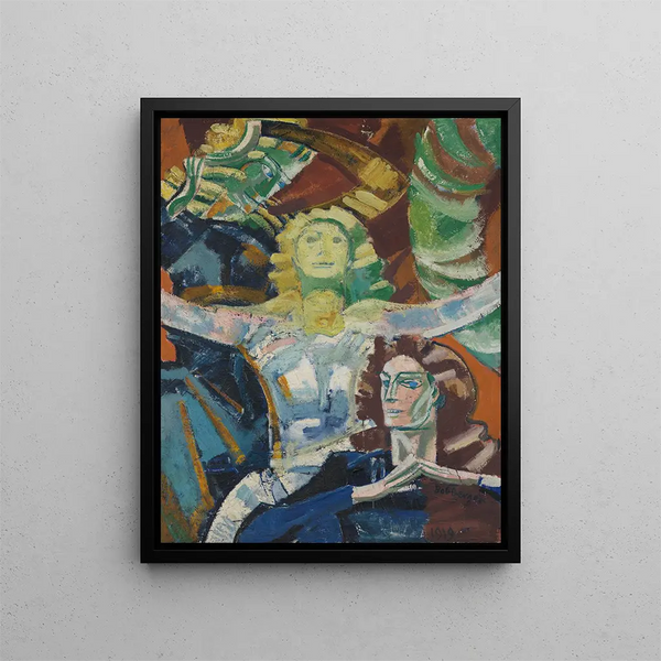 Studie über drei Frauen - August Babberger — gerahmtes Bild an der Wand