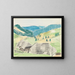 Sommerlandschaft mit zwei Häusern im Schwarzwald im Vordergrund - August Babberger — gerahmtes Bild an der Wand