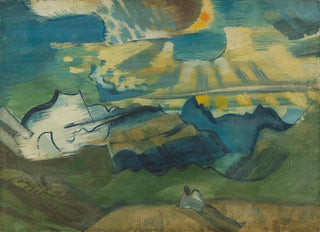August Babberger - Landschaft mit liegendem Wanderer.webp